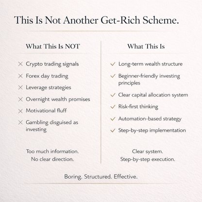 Comparison chart between 'What This Is NOT' and 'What This IS' on a white background.